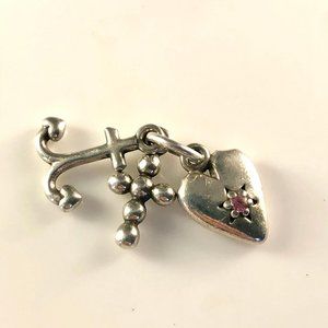 Faith Love Charity Pandora bead sterling silver